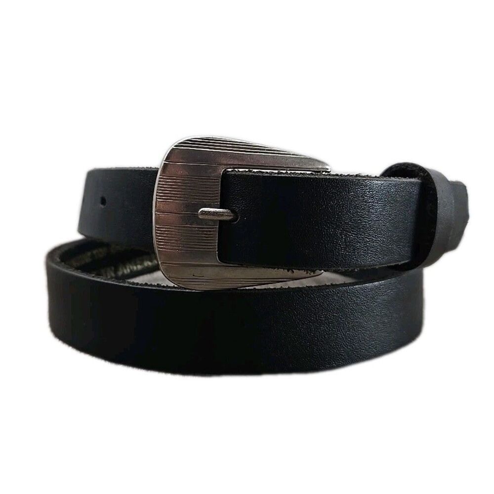 Hell Bent Leather & Silver Company Custom Top Grain Leather Belt USA Made Sz 33
